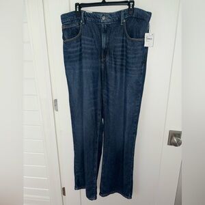 Good American Weightless 90's style high rise wide leg jeans 14/32 NWT GN1033